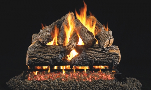 fireplace logs charred oak